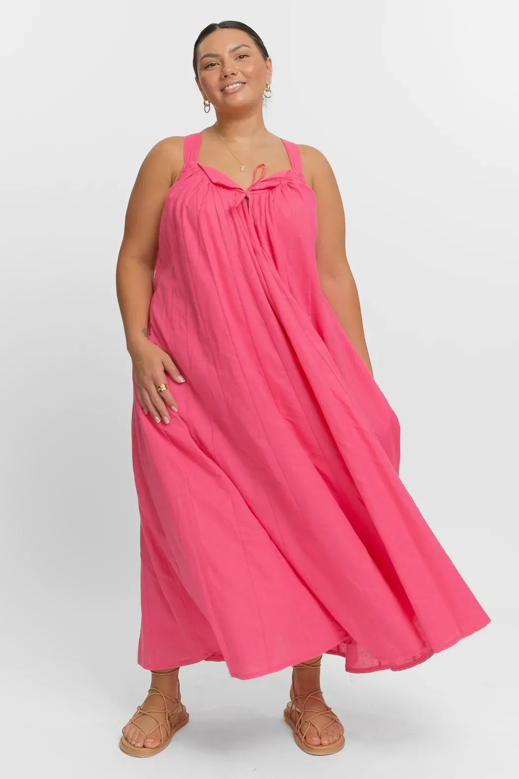 THE LULLABY CLUB POMPEII MAXI DRESS - PINK