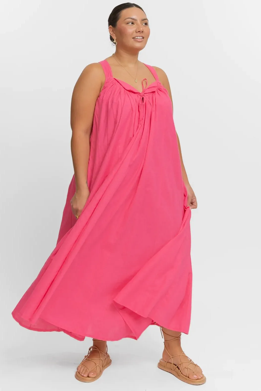 THE LULLABY CLUB POMPEII MAXI DRESS - PINK
