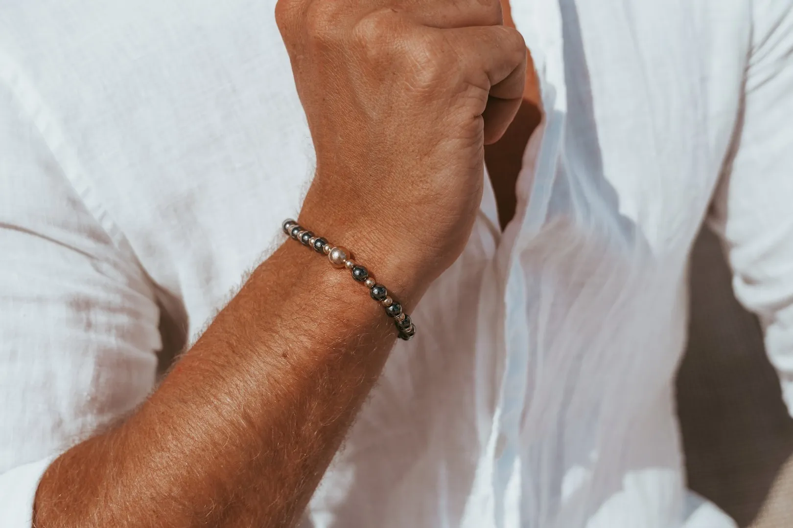 The Tommy Bracelet • Hematite