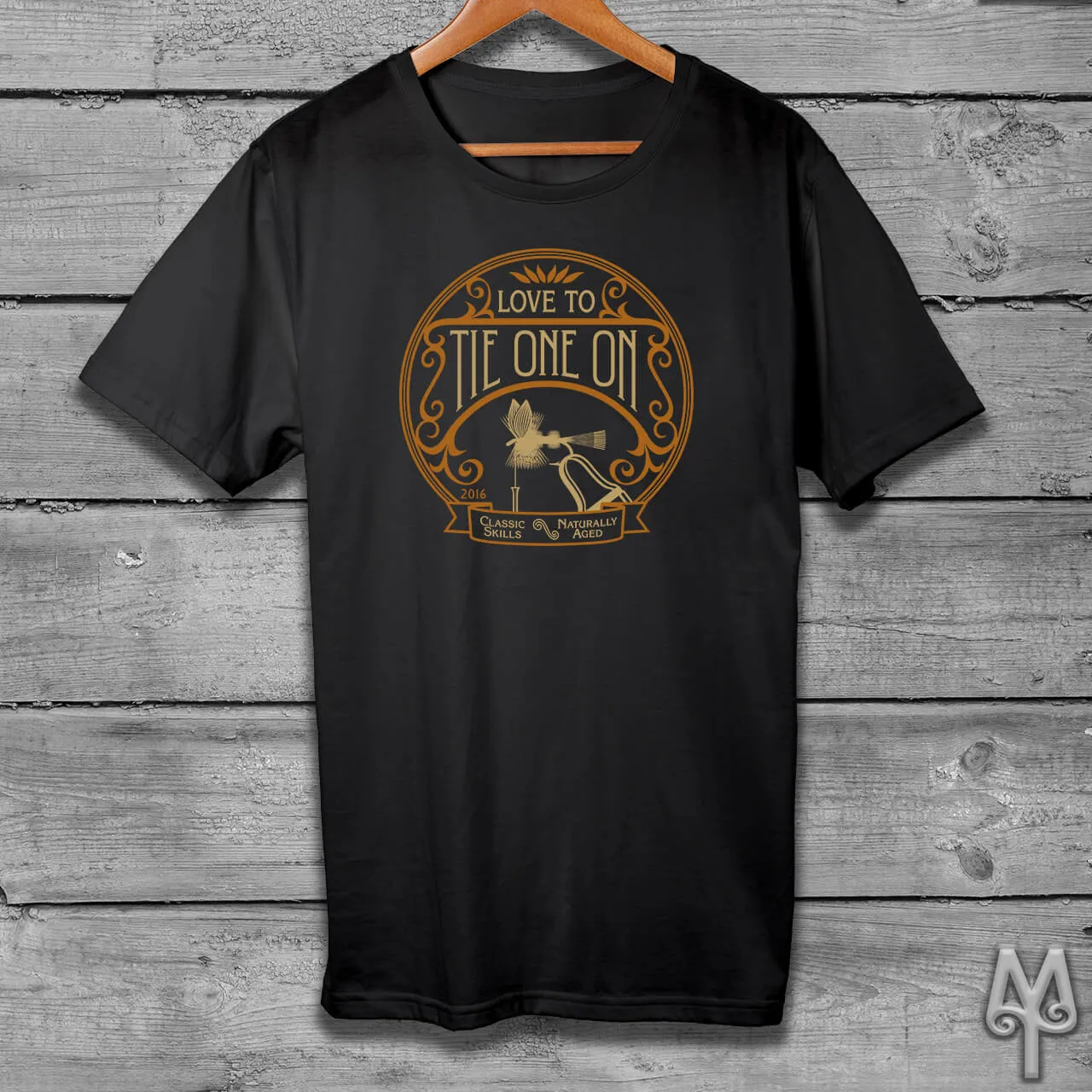 Tie One On, black t-shirt