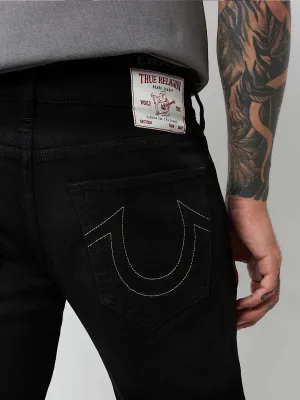 True Religion Sn Geno Skinny Fit Black Mid Rise Solid Jeans
