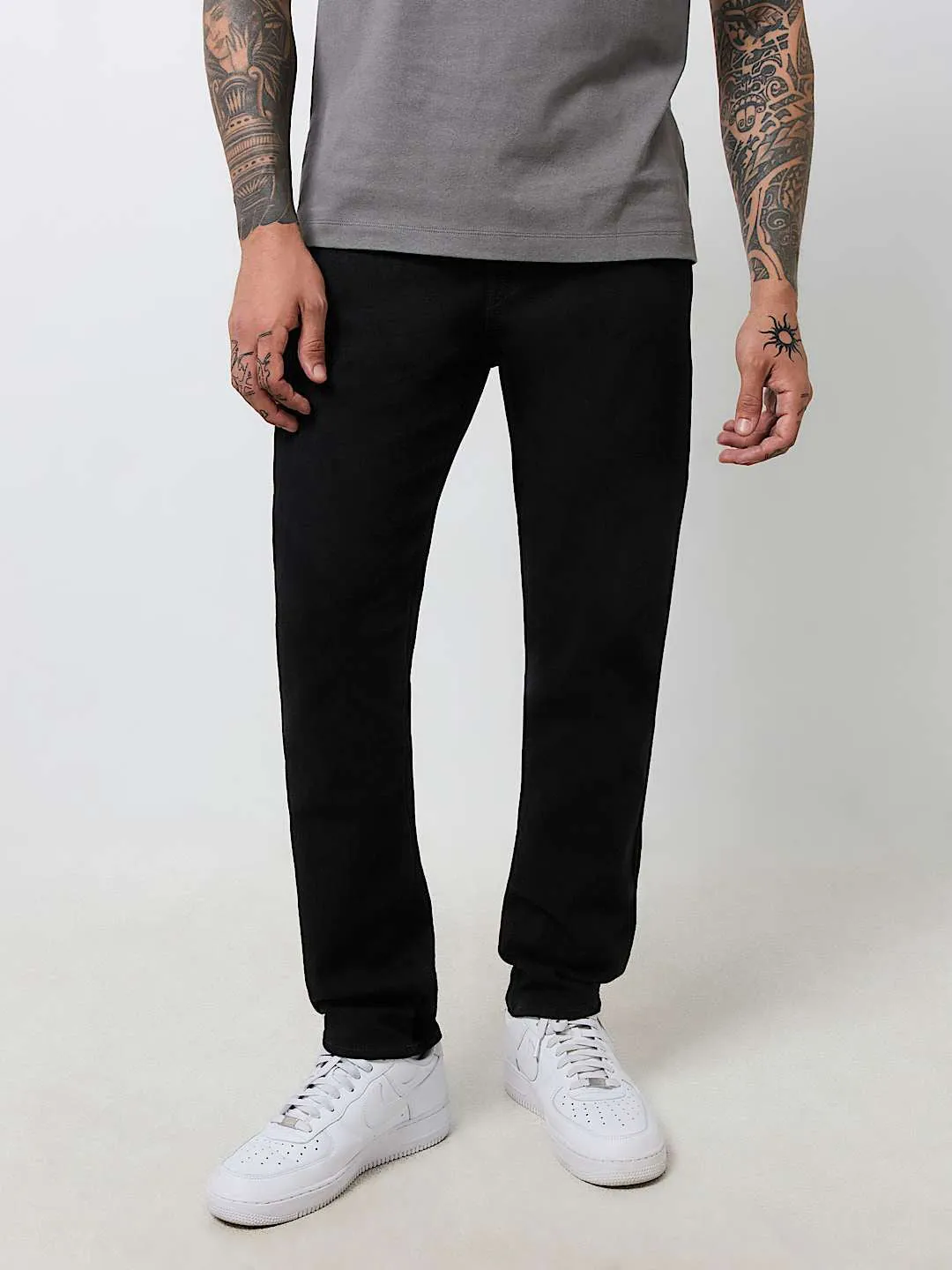 True Religion Sn Geno Skinny Fit Black Mid Rise Solid Jeans