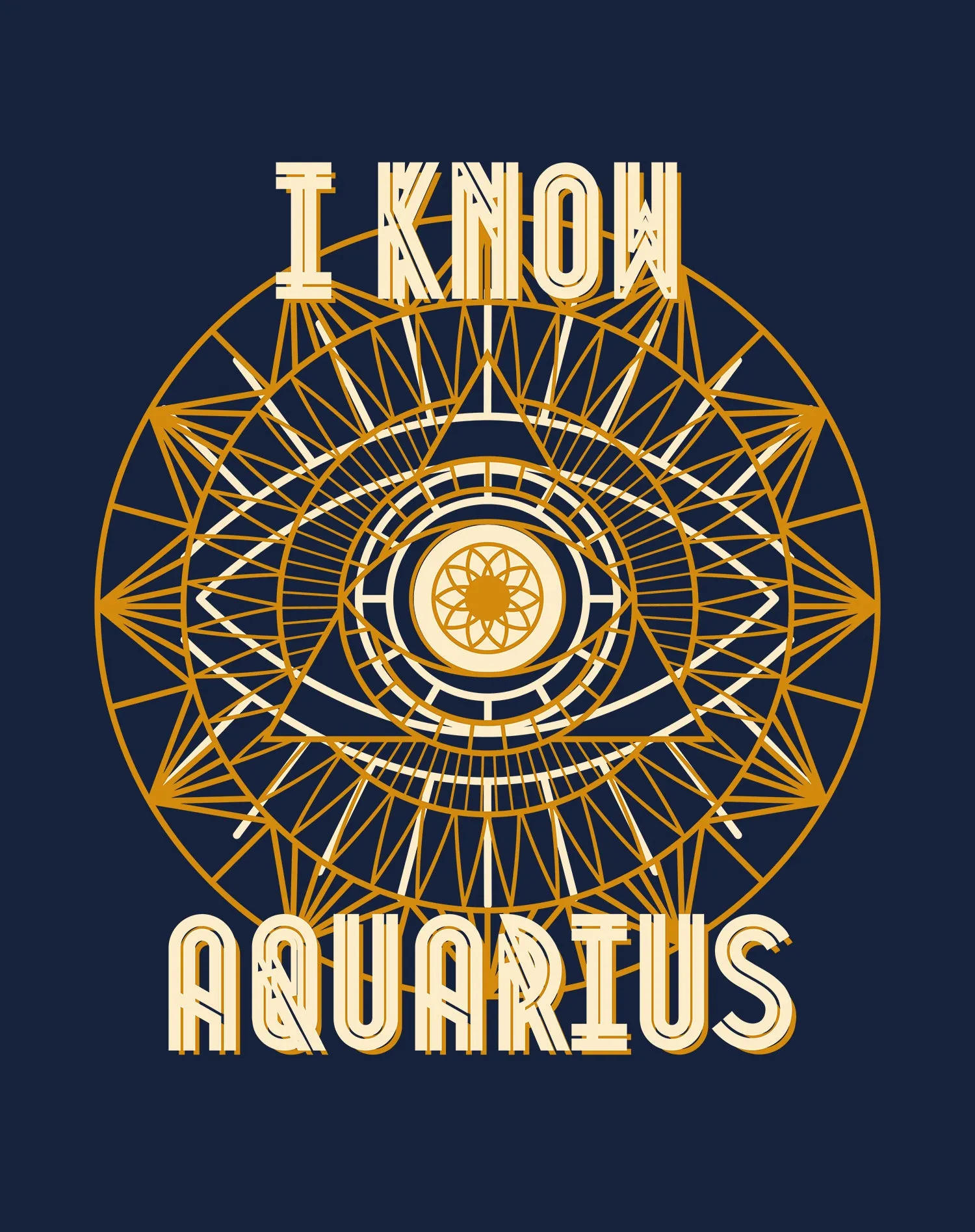 UA Supreme Star Sign Aquarius Women's T-shirt (Navy)