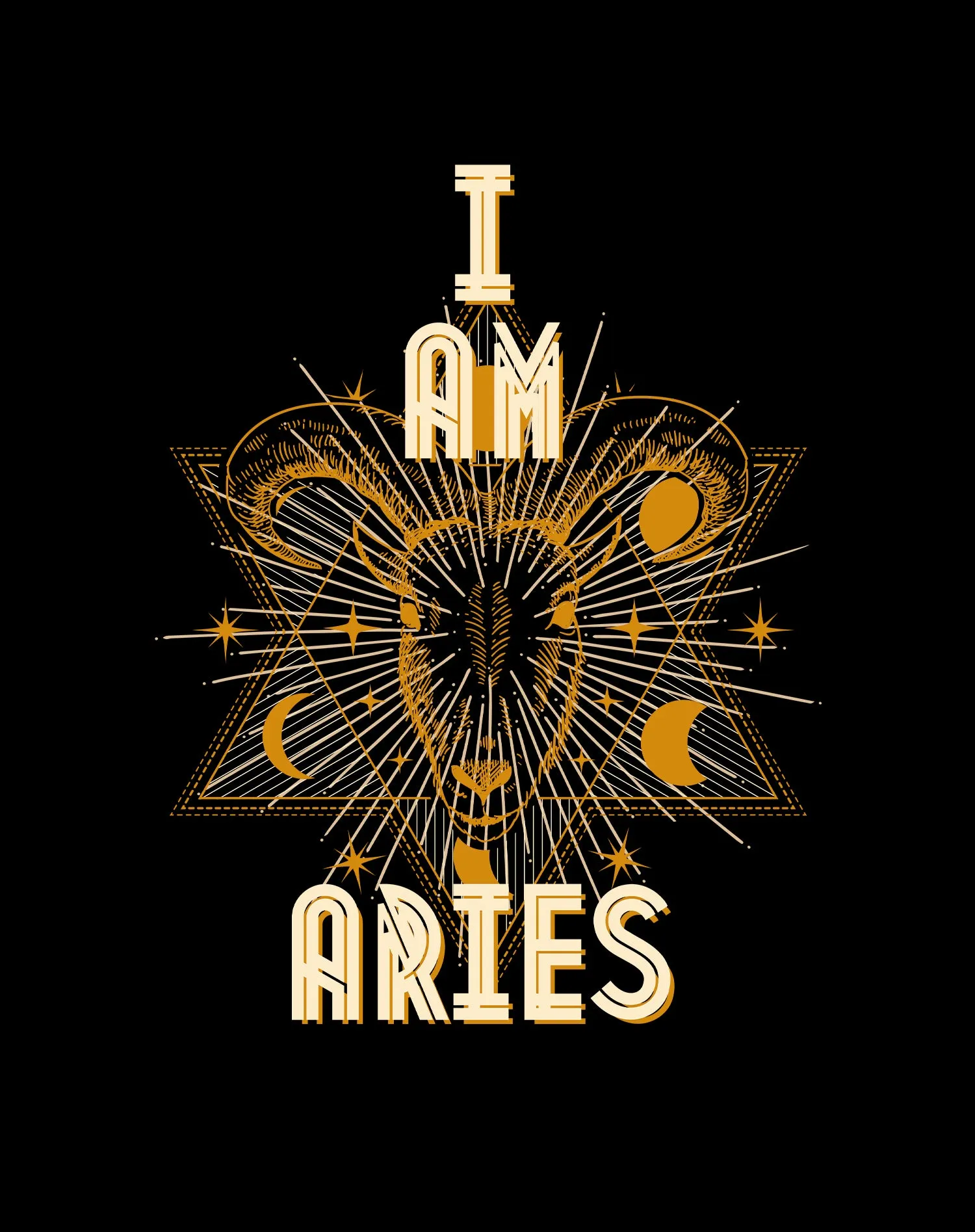 UA Supreme Star Sign Aries Ram Women's T-shirt (Black)