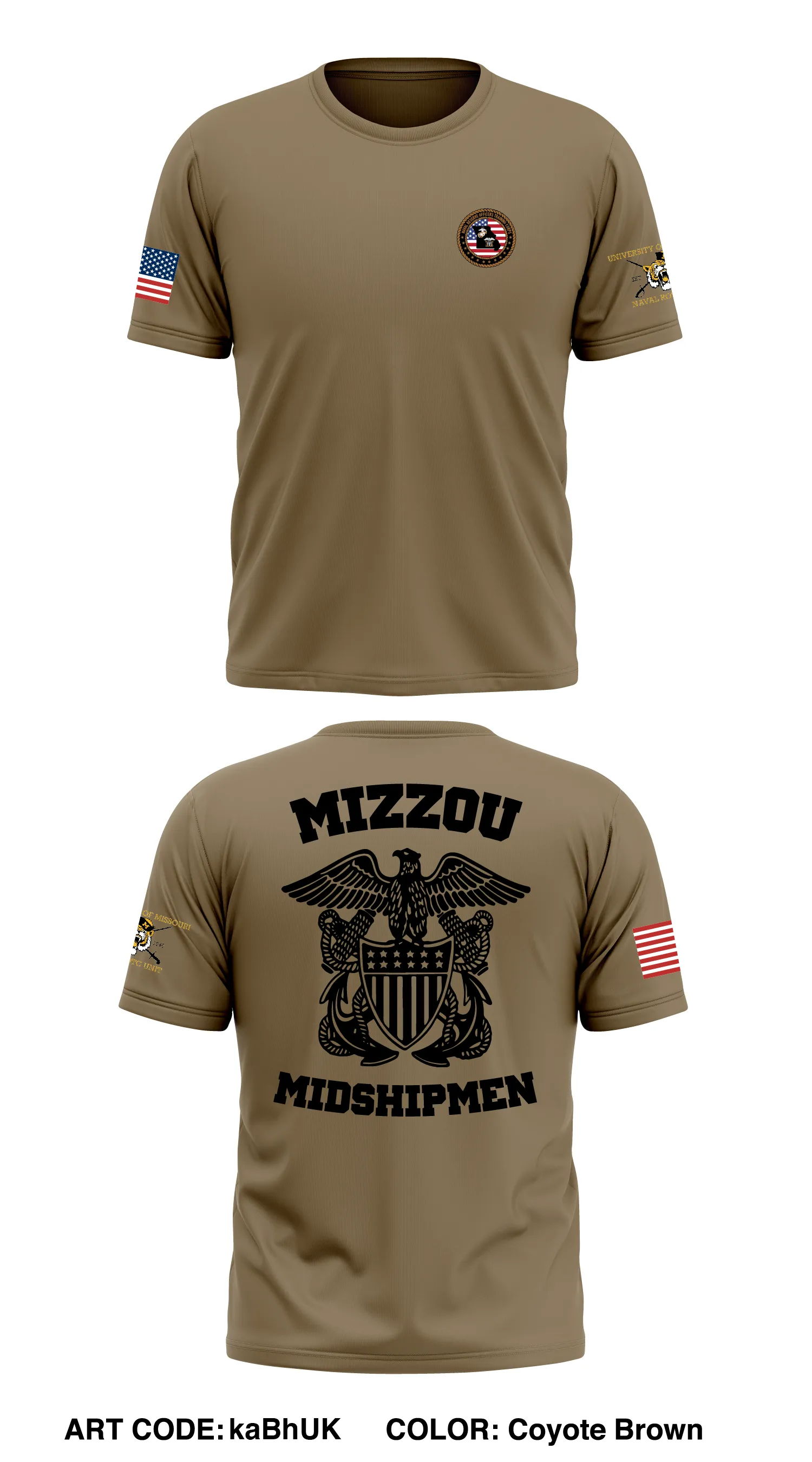 UNIVERISTY OF MISSOURI NAVAL ROTC Store 1 Core Men's SS Performance Tee - kaBhUK