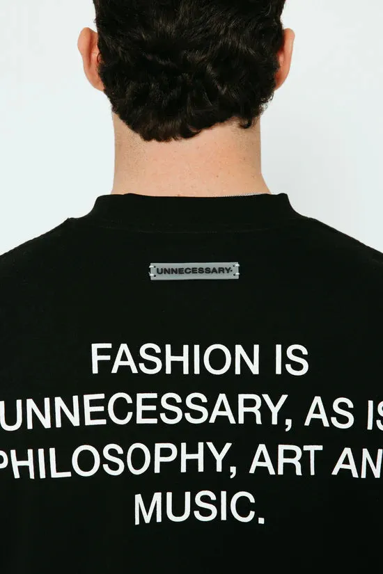 UNNECESSARY Survival Tee Black