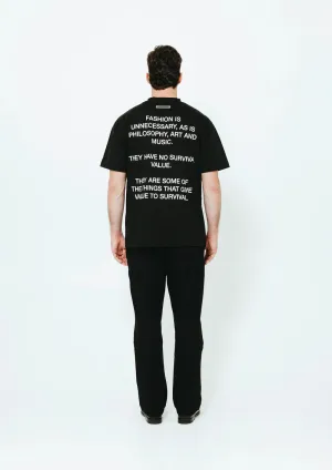 UNNECESSARY Survival Tee Black