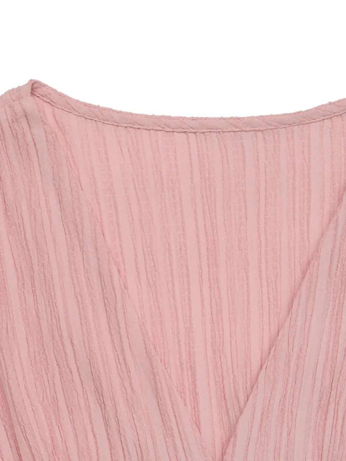 V-Neck Puff Sleeve Dress