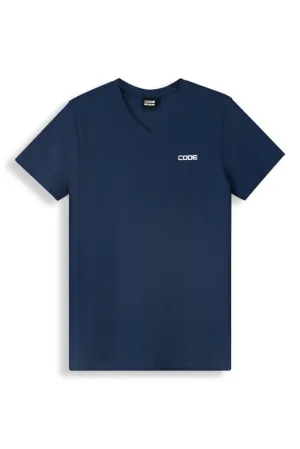 V-Neck T-Shirt _ 156764 _ Opal Blue