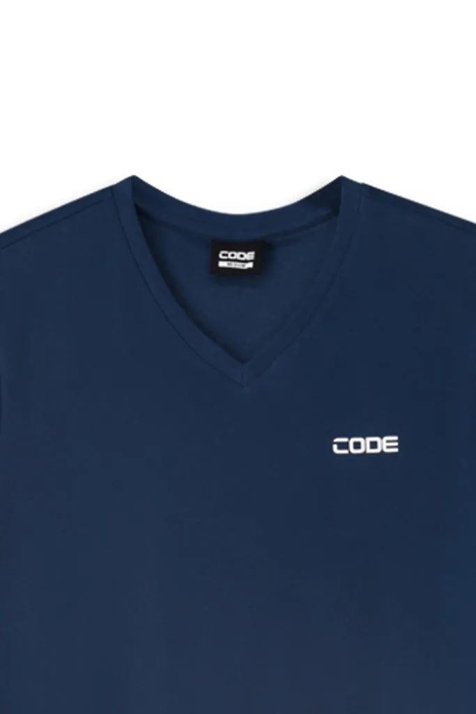 V-Neck T-Shirt _ 156764 _ Opal Blue