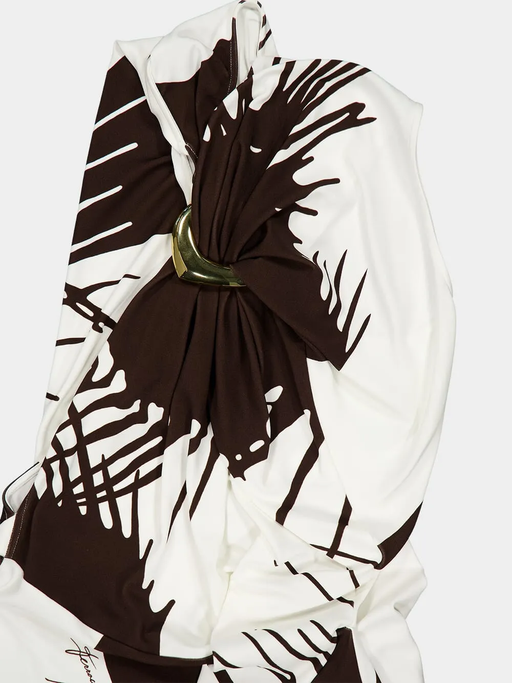 Venus Print Asymmetric Dress