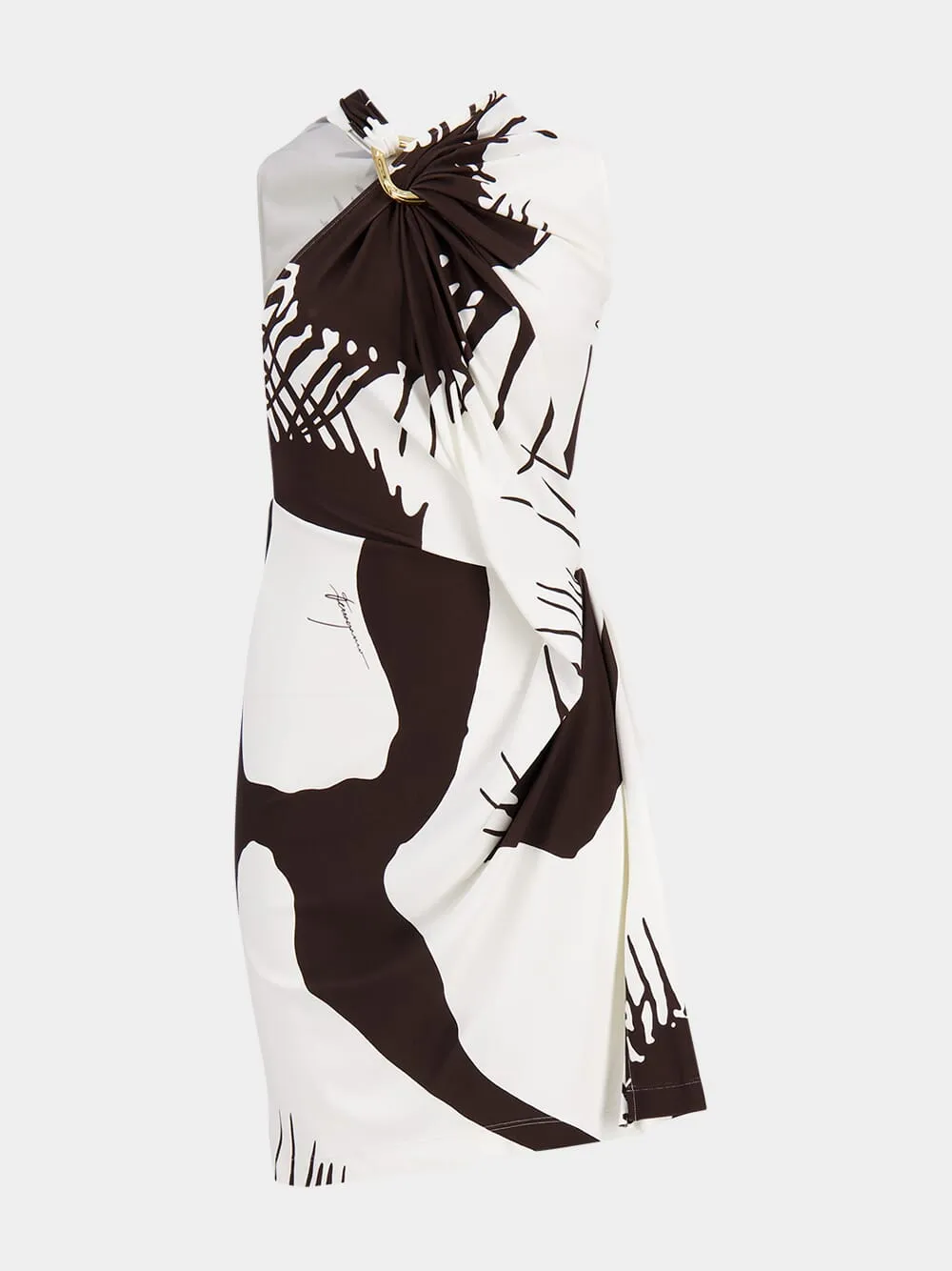 Venus Print Asymmetric Dress