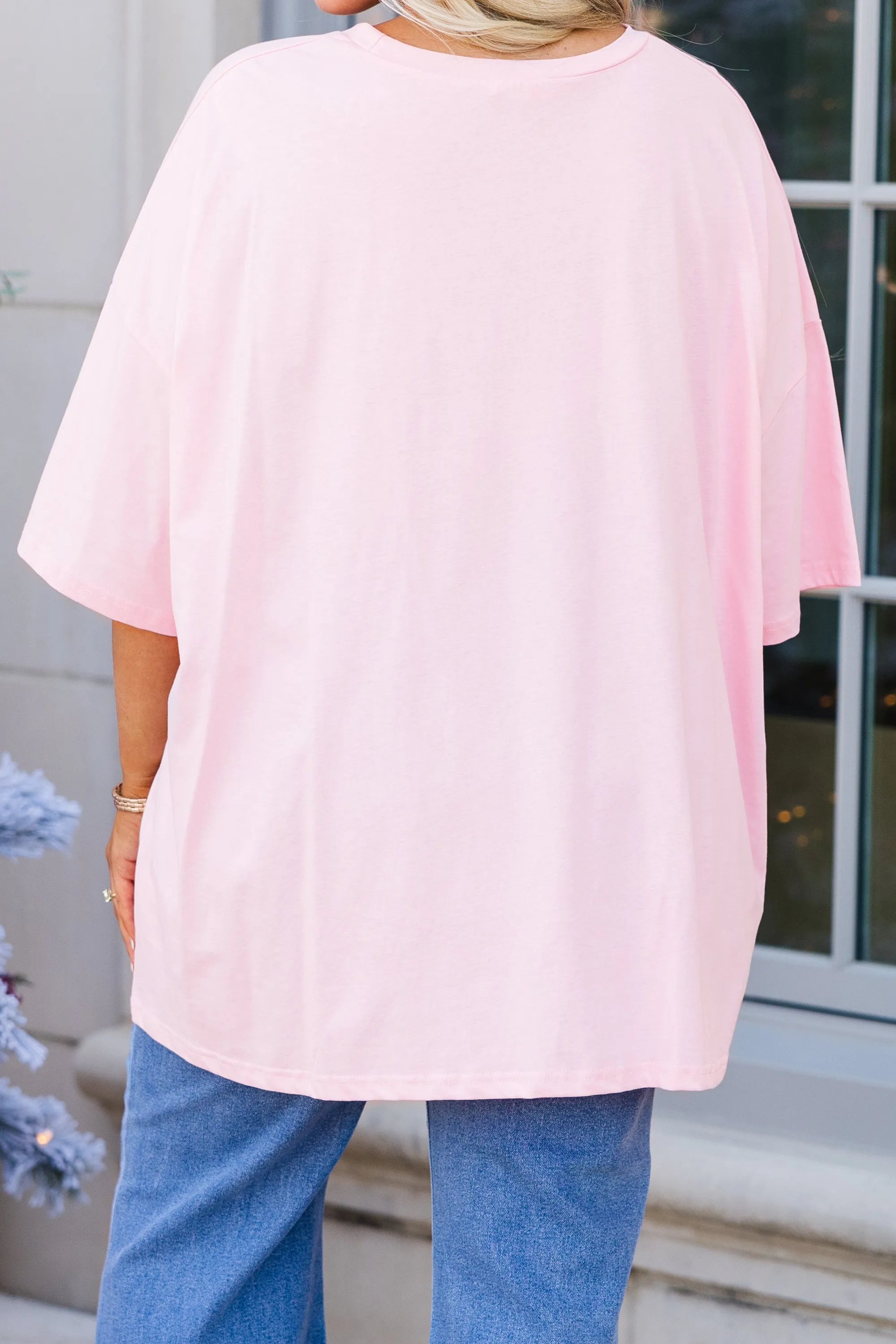 Vintage Santa Boyfriend Tee, Dusty Pink