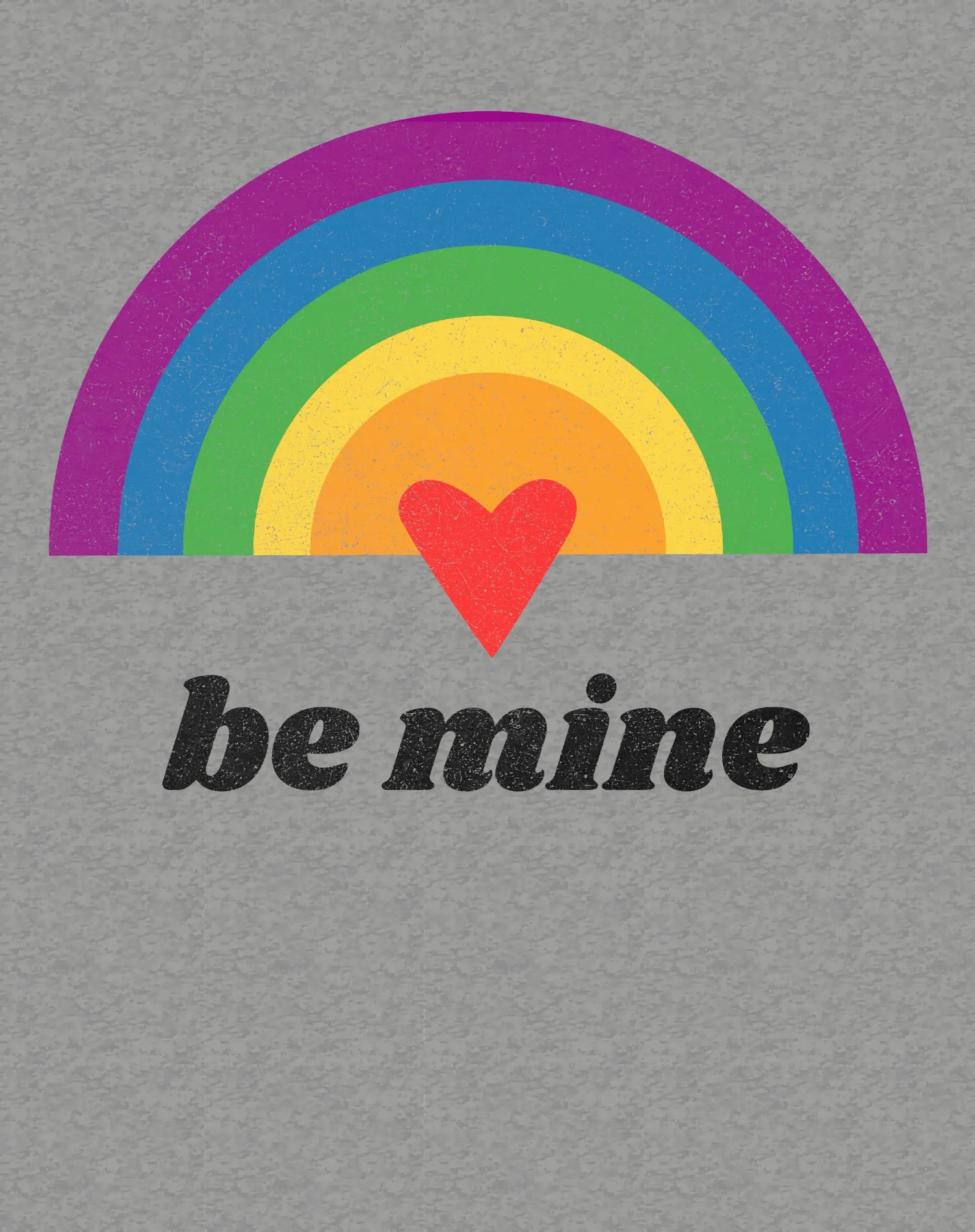 Vintage Valentine Rainbow Be Mine Women's T-shirt