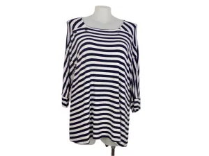 Virtuelle Striped 7/8 Sleeve Tunic - Size 18