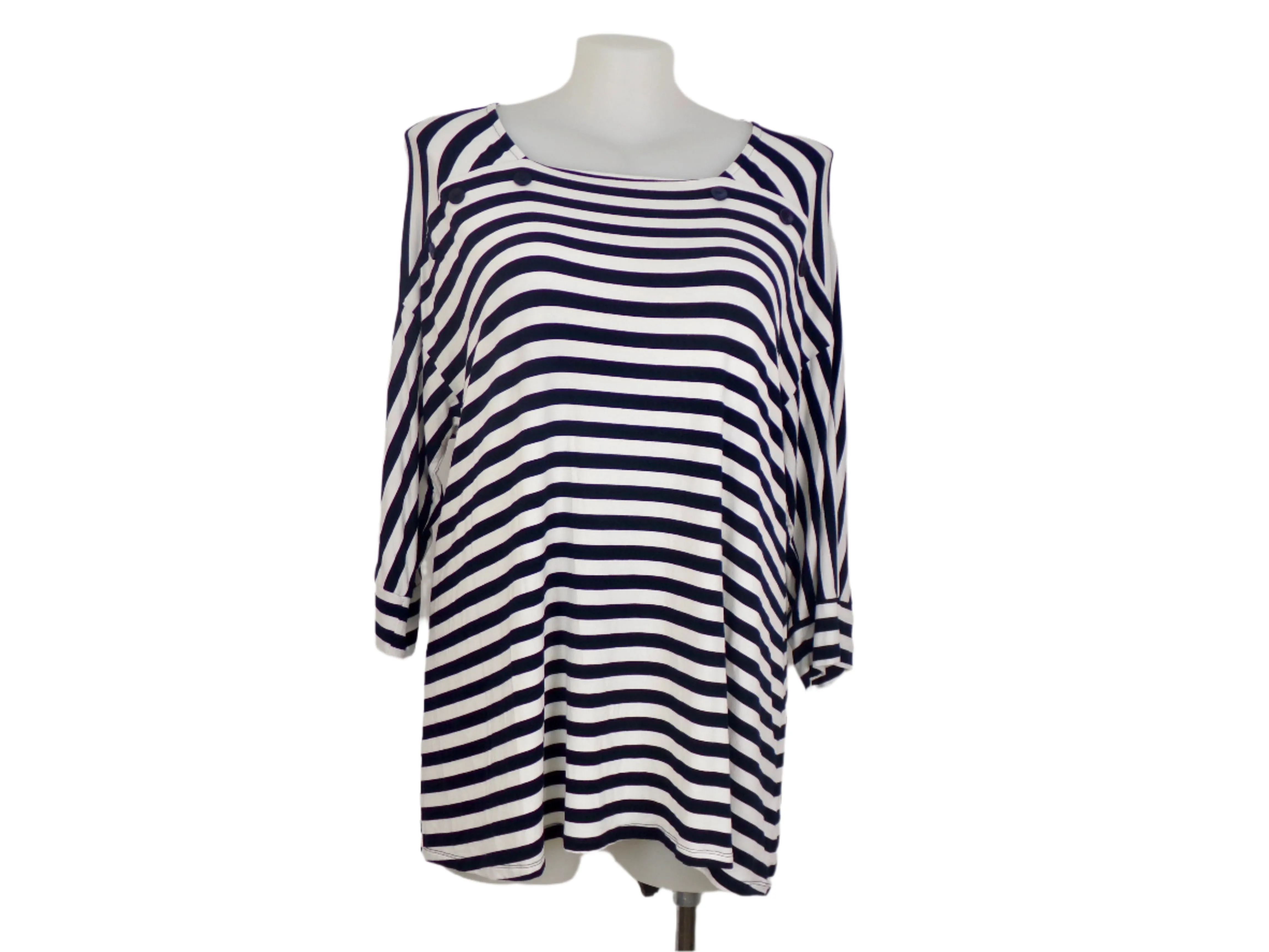 Virtuelle Striped 7/8 Sleeve Tunic - Size 18
