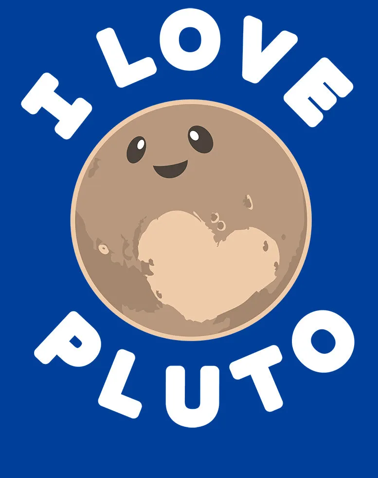 Weird Science I Love Pluto Official Women's T-shirt (Royal Blue)
