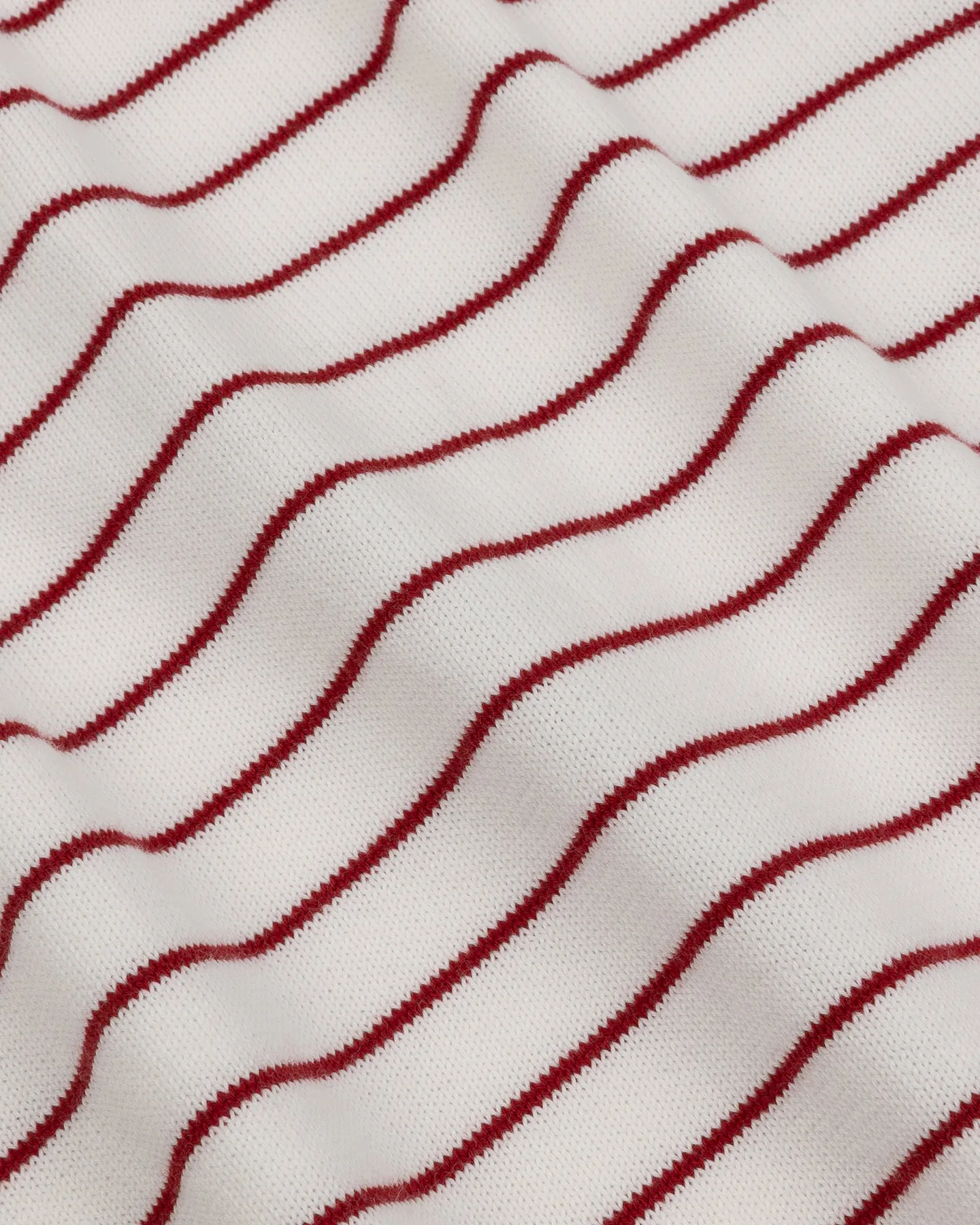 White Red Breton Stripe Knitted T-Shirt