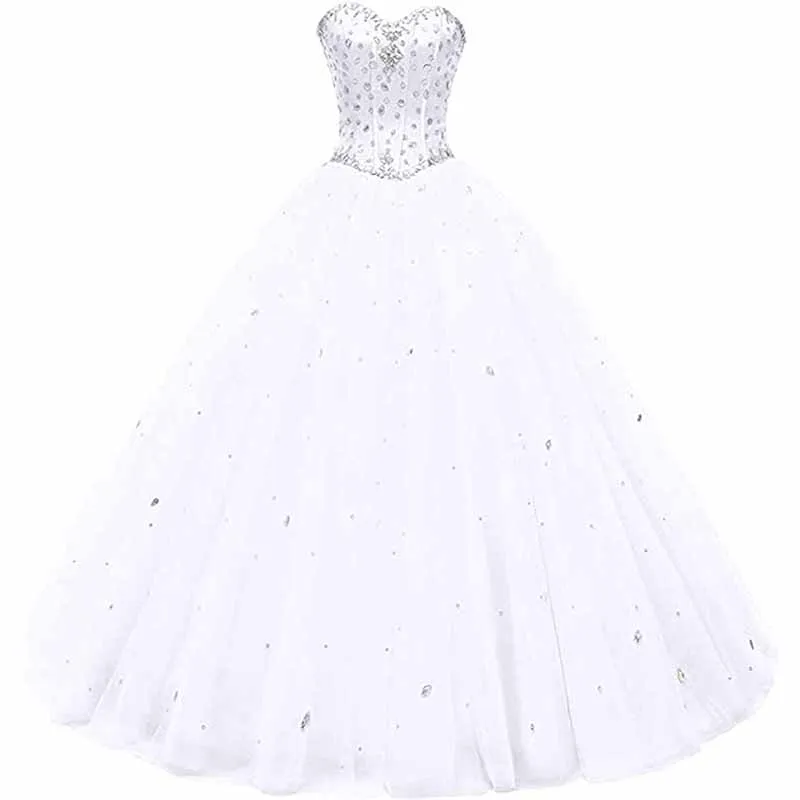 Women's Sweetheart Ball Gown Tulle Quinceanera Dresses Prom Dress