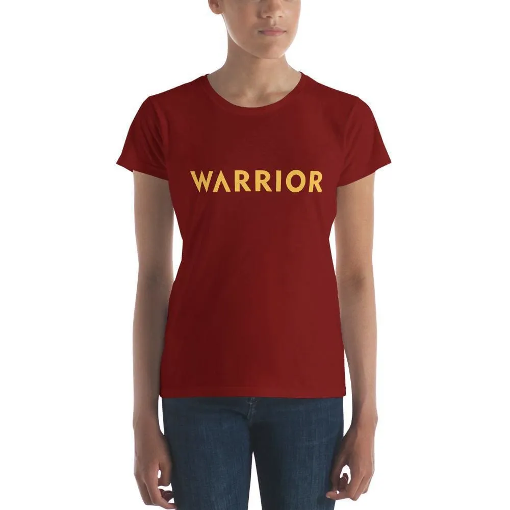 Women's Warrior Short Sleeve T-shirt (Yellow Print)