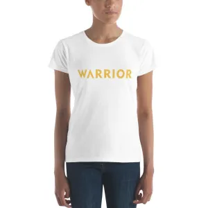 Women's Warrior Short Sleeve T-shirt (Yellow Print)