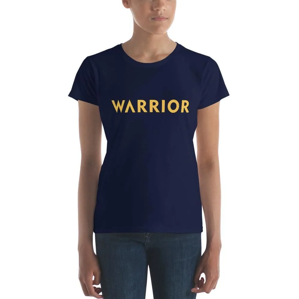 Women's Warrior Short Sleeve T-shirt (Yellow Print)