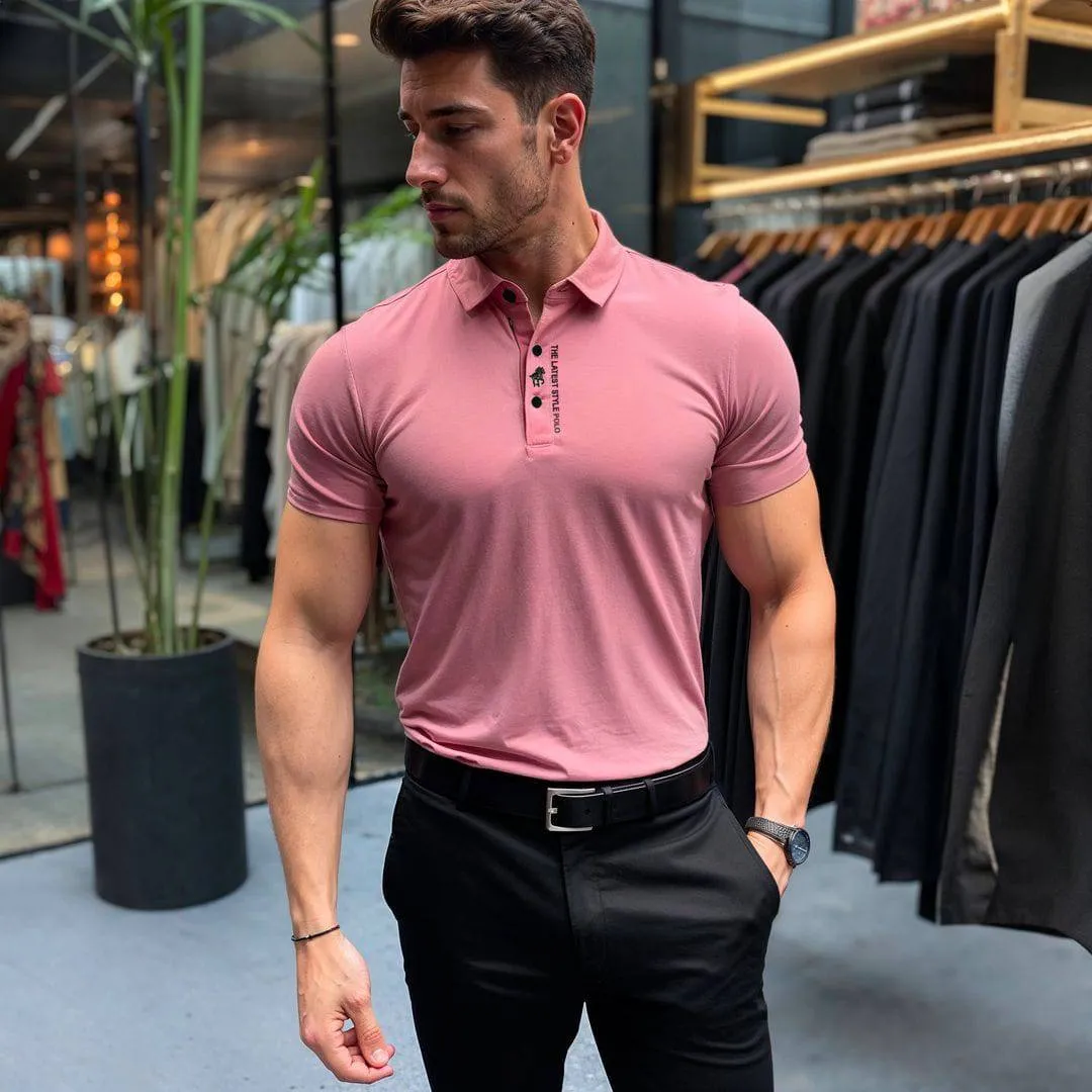 Wrinkle-Free Muscle Fit Polo Shirt - James