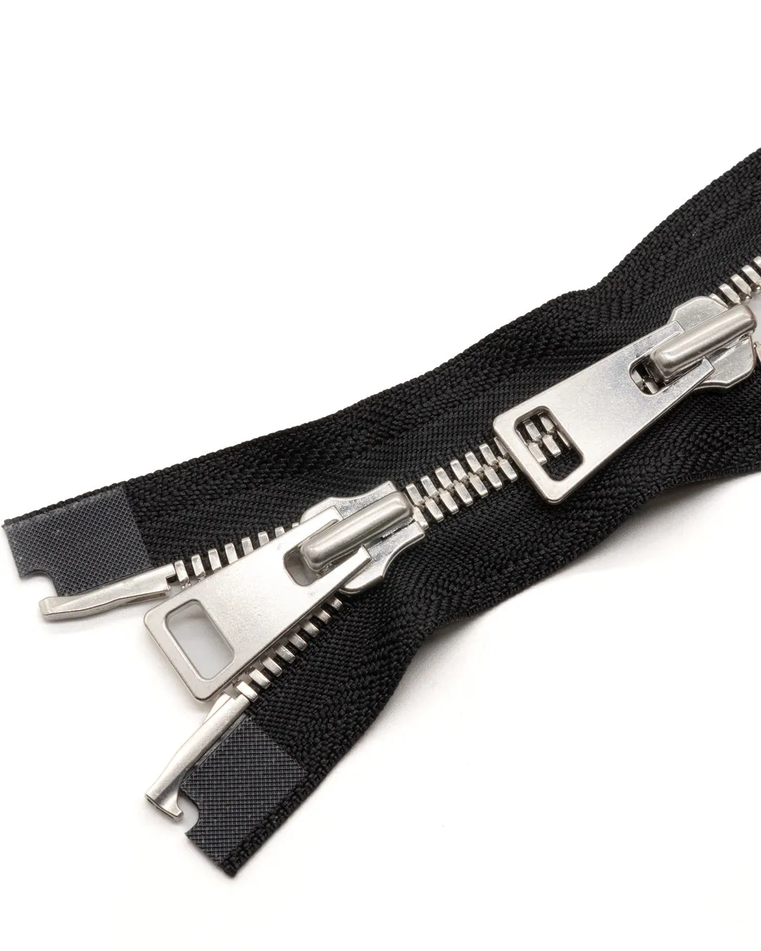 YKK Excella® | Complete, 2 way open-end zipper with double sliders | Silver | Size 8