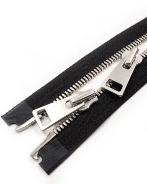 YKK Excella® | Complete, 2 way open-end zipper with double sliders | Silver | Size 8